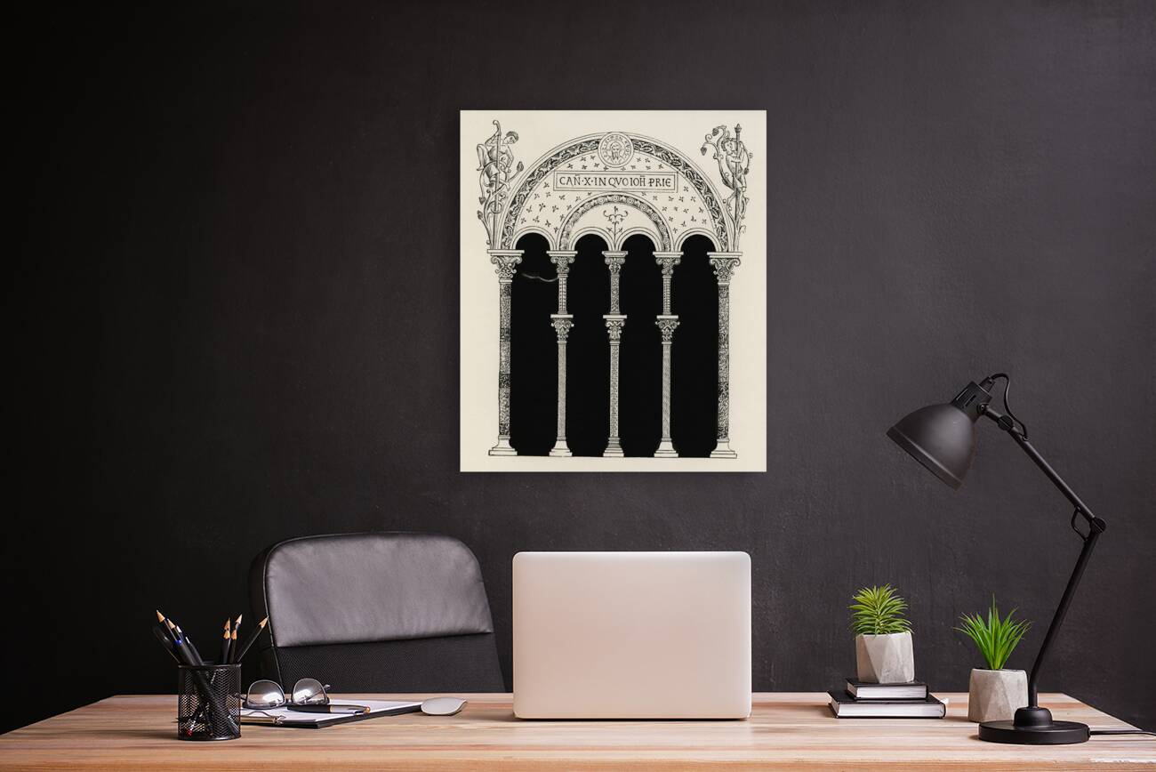 Ancient architecture Illustration. 1888 edition Lornement Polychrome by Albert Racine 1825–1893. Reproduction