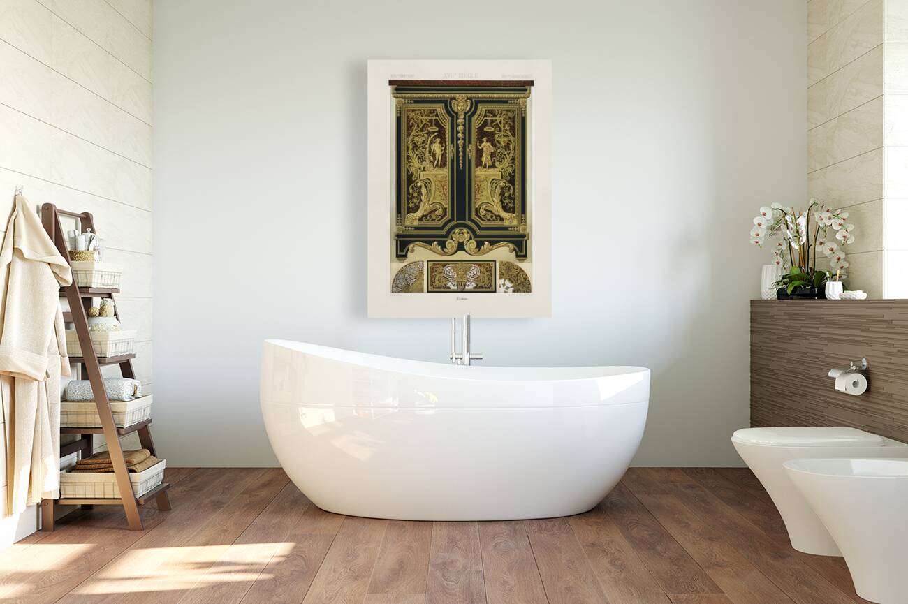 17th Century pattern. 1888 edition Lornement Polychrome by Albert Racine 1825–1893. Reproduction