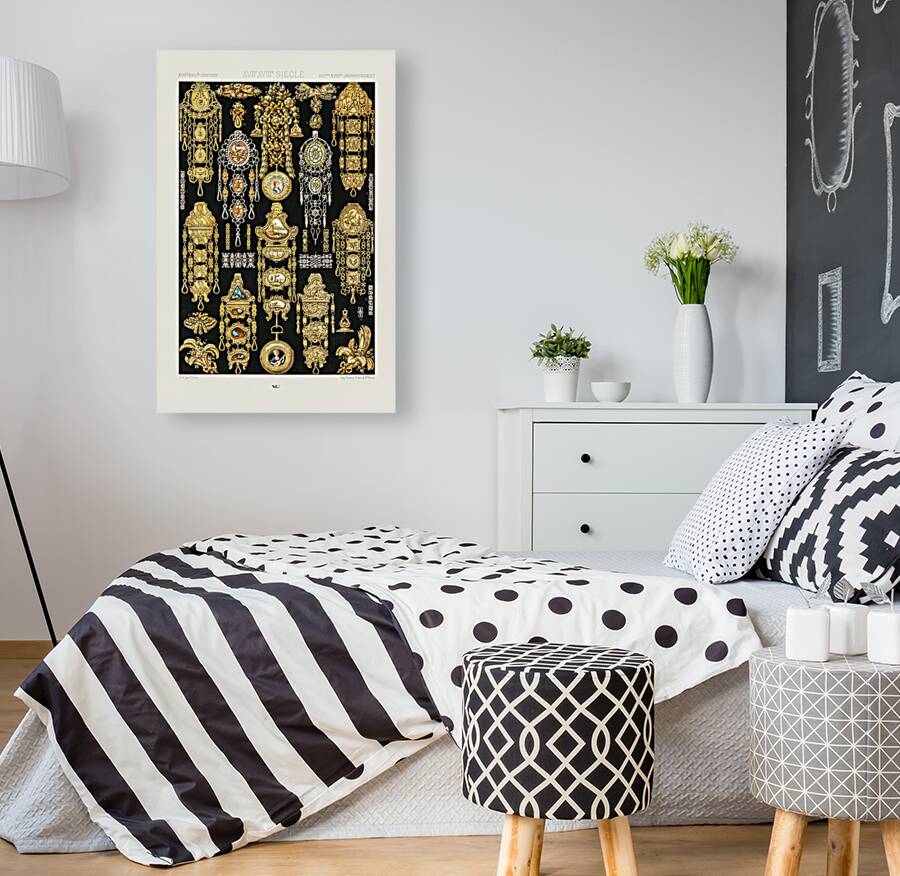 17th and 18th Century pattern Lornement Polychrome 1888 by Albert Racinet 1825–1893. 1888 edition.  Reproduction