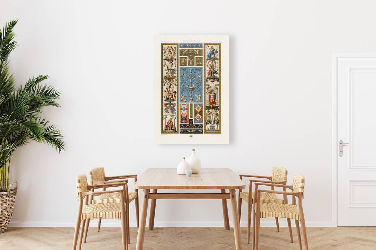 Renaissance pattern. 1888 edition Lornement Polychrome by Albert Racine 1825–1893. Reproduction