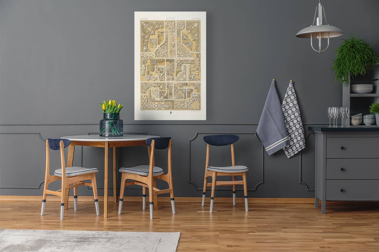 Russian pattern. 1888 edition Lornement Polychrome by Albert Racine 1825–1893. Reproduction