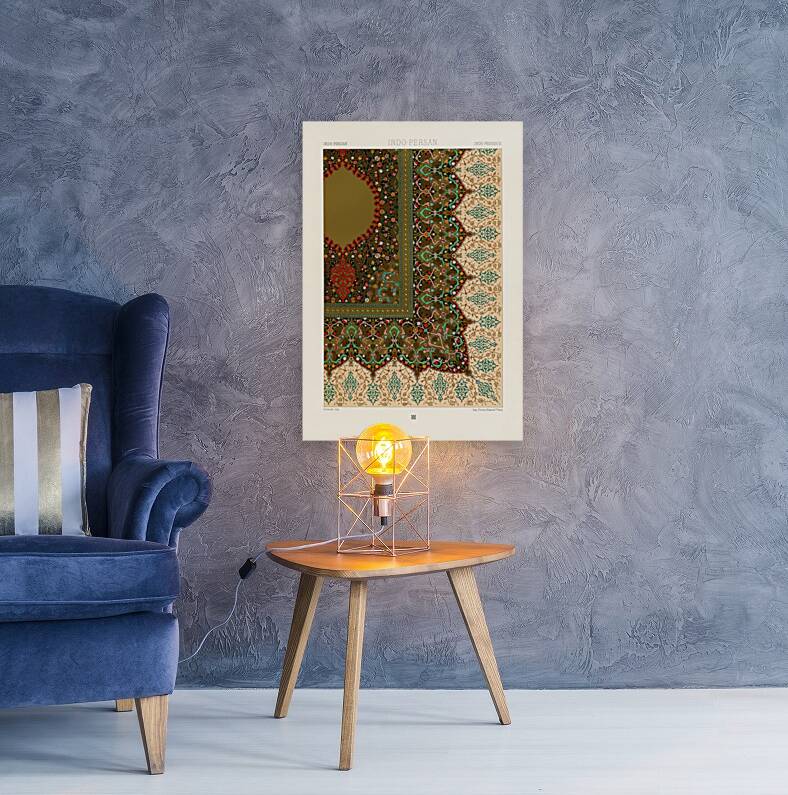 Indo-Persian pattern. 1888 edition Lornement Polychrome by Albert Racine 1825–1893. Reproduction