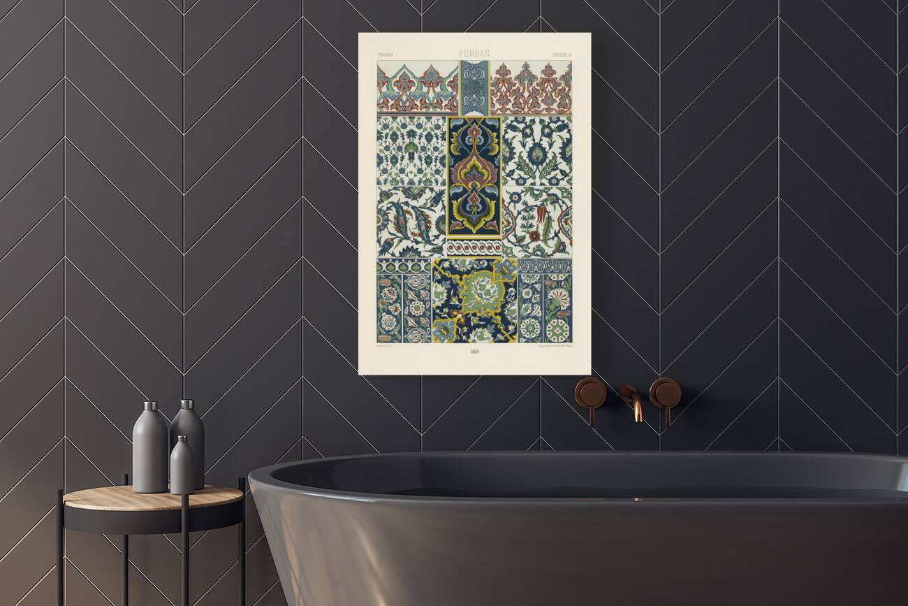 18th Century pattern. 1888 edition Lornement Polychrome by Albert Racine 1825–1893. Reproduction