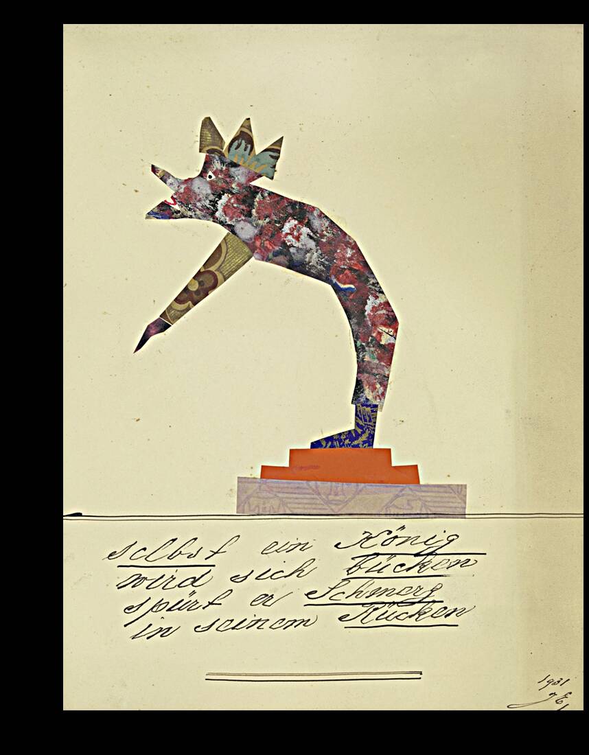 ‘Selbst ein König wird sich bücken …’ 1931  My Pictures Become Wilder and Wilder By John Elsas Reproduction