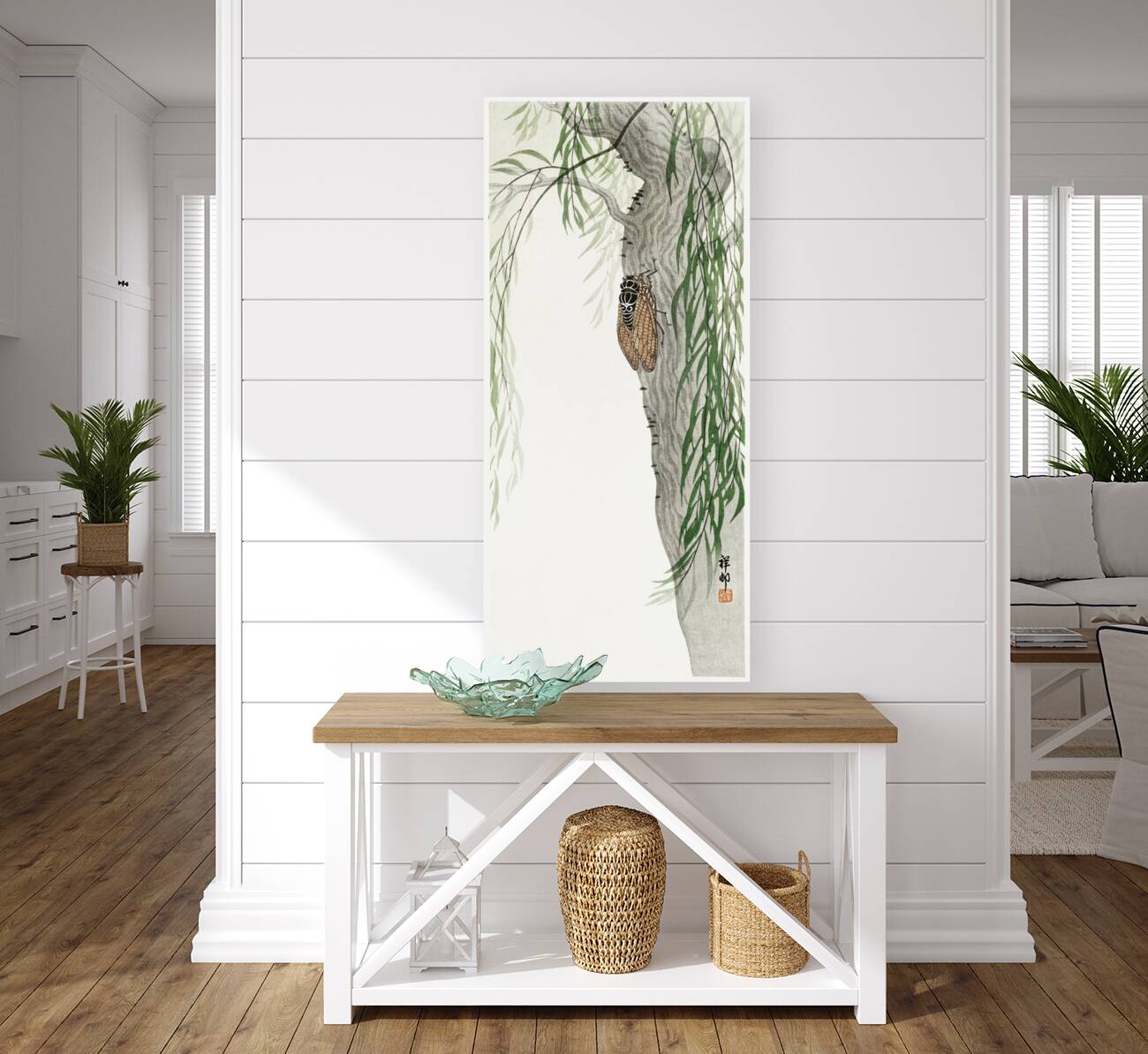 Cicada on tree 1900 - 1936 by Ohara Koson 1877-1945. Reproduction