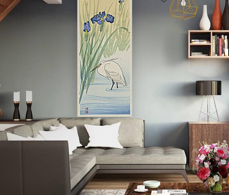 Egret 1925 - 1936 by Ohara Koson 1877-1945. Reproduction