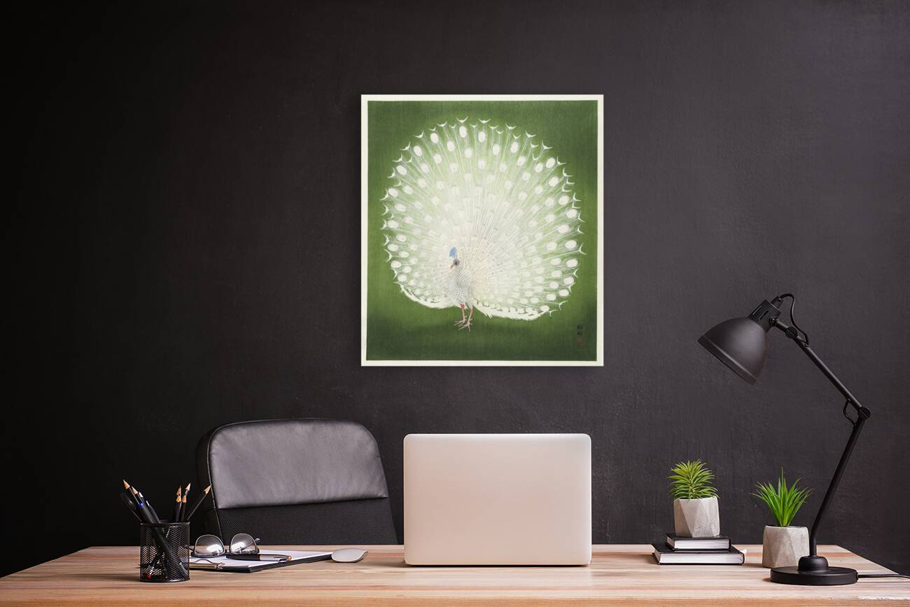 Peacock 1925 - 1936 by Ohara Koson 1877-1945. Reproduction