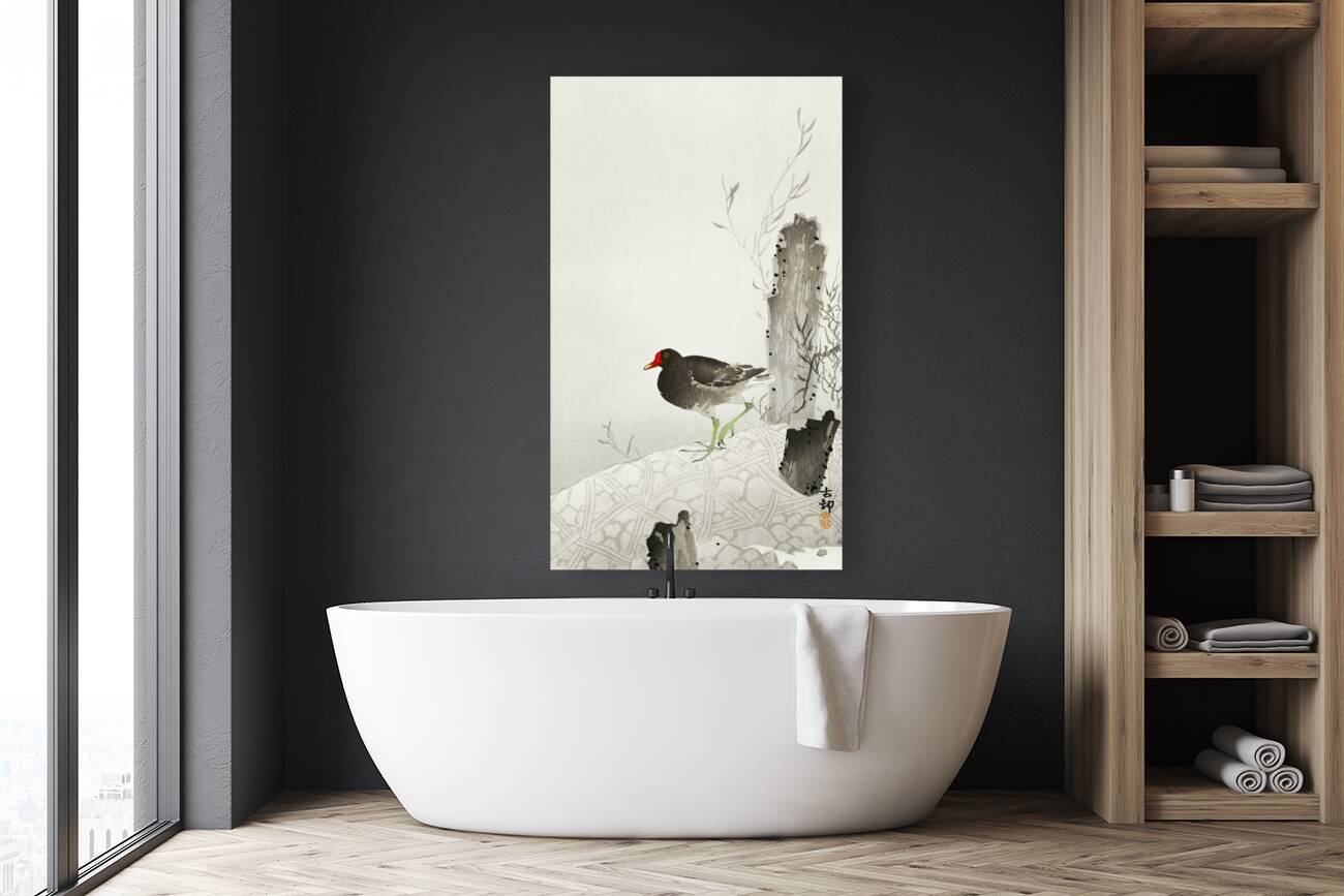 Moorhen 1900 - 1936 by Ohara Koson 1877-1945. Reproduction