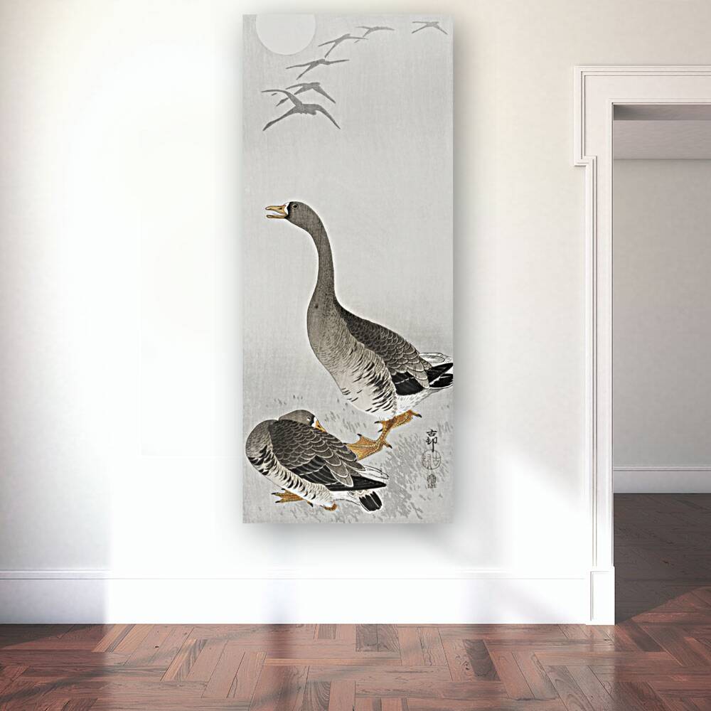 Two geese 1900 - 1910 by Ohara Koson 1877-1945. Reproduction