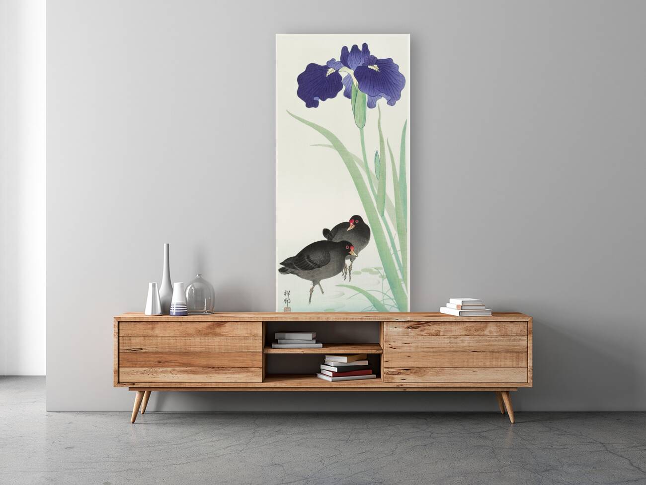 Waterhoots and iris 1925 - 1936 by Ohara Koson 1877-1945. Reproduction