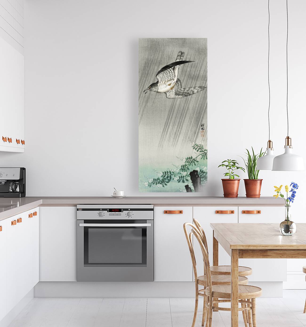 Cuckoo in storm 1925 - 1936 by Ohara Koson 1877-1945. Reproduction