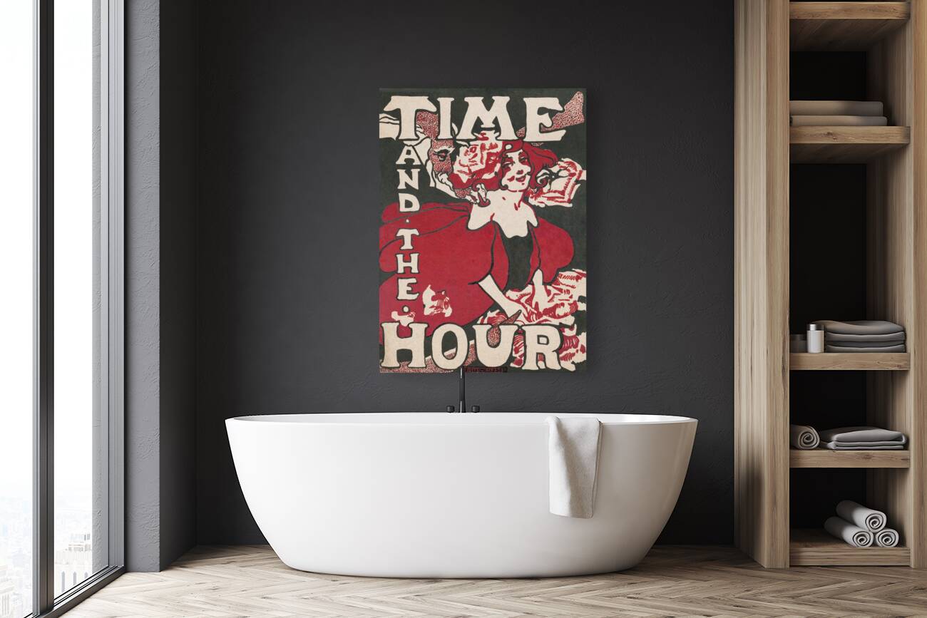 Time and the Hour 1895 poster by Ethel Reed.  Reproduction