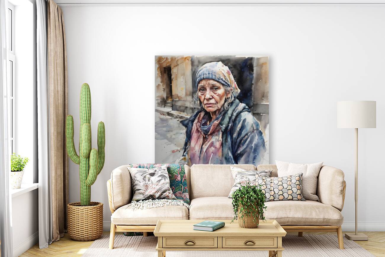 Watercolor “Im Truly Tired”  By Bruce Lazarus Reproduction