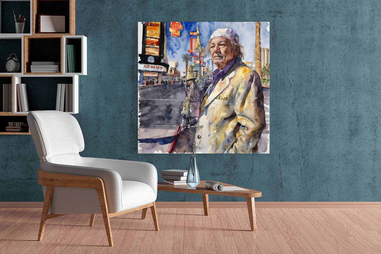 Watercolor Beyond Broke By Bruce Lazarus Reproduction