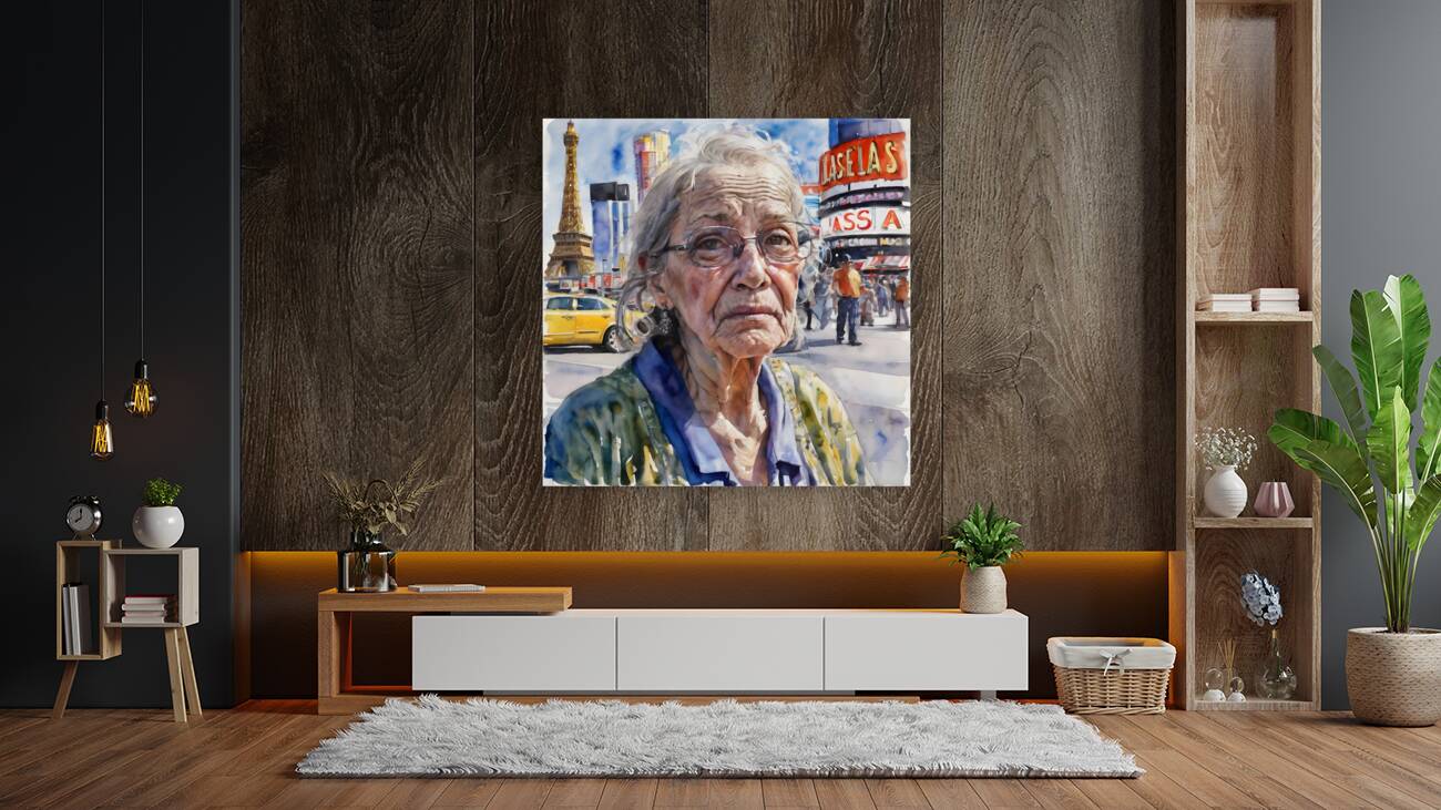 Watercolor “Only Me” By Bruce Lazarus Reproduction