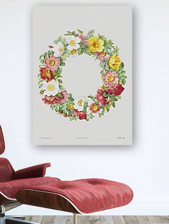 Vintage floral wreath rose decoration by IStockHistory com