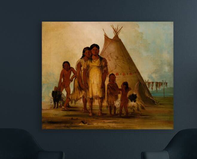 Two Comanche Girls 1834 Reproduction