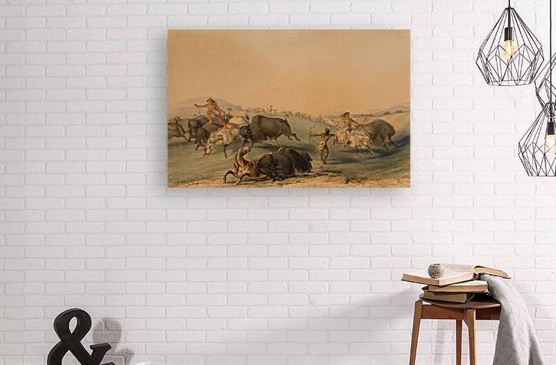 Buffalo Hunt Chase 1844 Reproduction