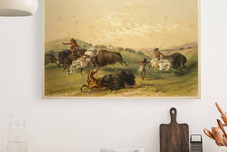 Buffalo Hunt A Numerous Group 1844 by IStockHistory com