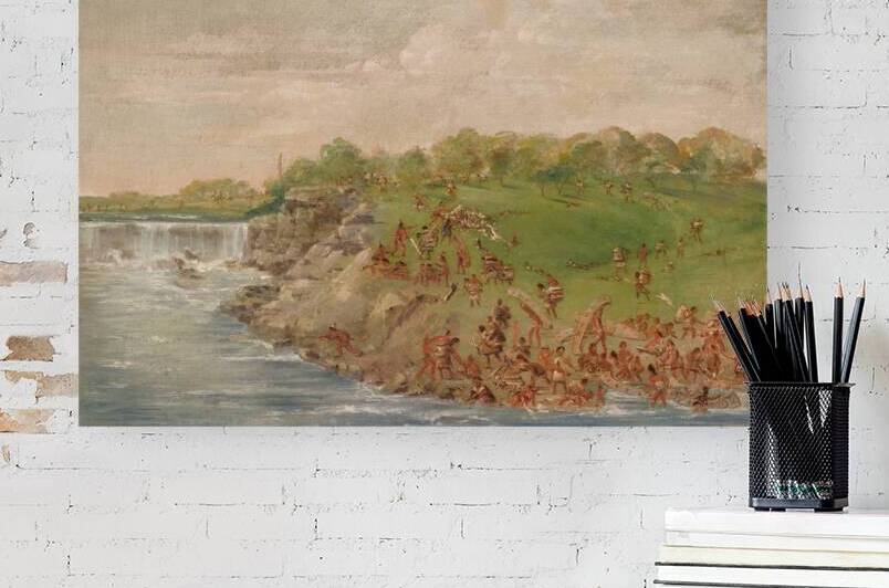 Ojibwa Portaging Around The Falls Of St. Anthony 1835-1836 by IStockHistory com