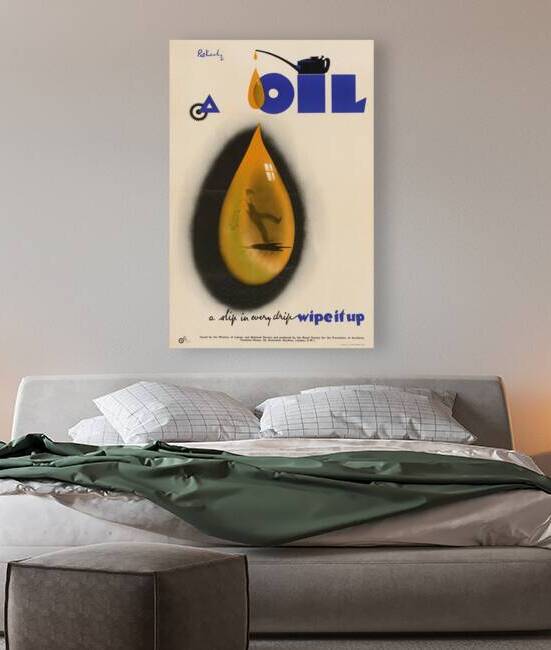 Oil – A Slip in Every Drip – Wipe it Up by IStockHistory com
