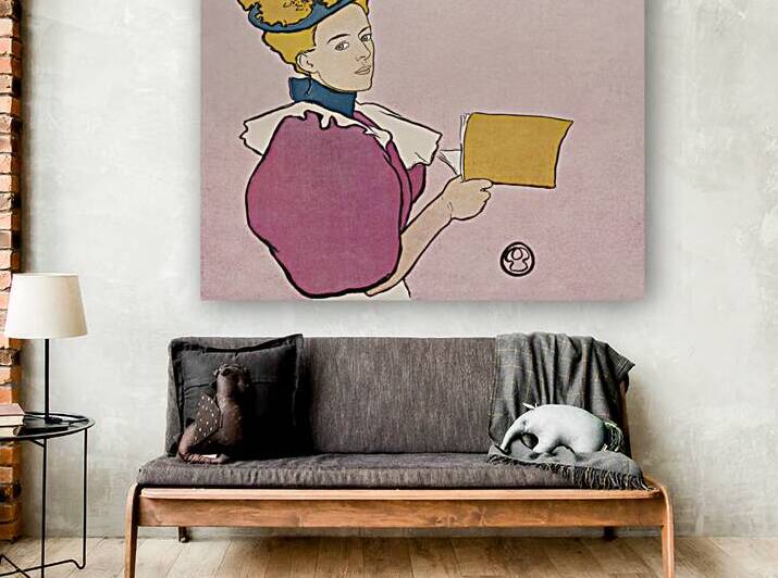 Woman holding book 1896  by Edward Penfield. by IStockHistory com
