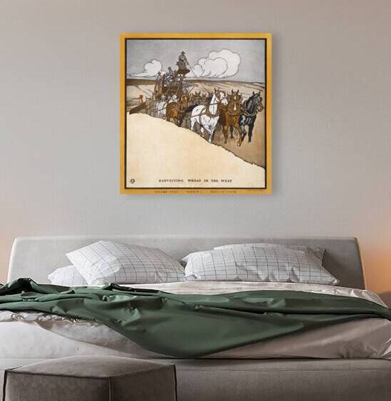 Harvesting Wheat in the West 1903  by Edward Penfield by IStockHistory com
