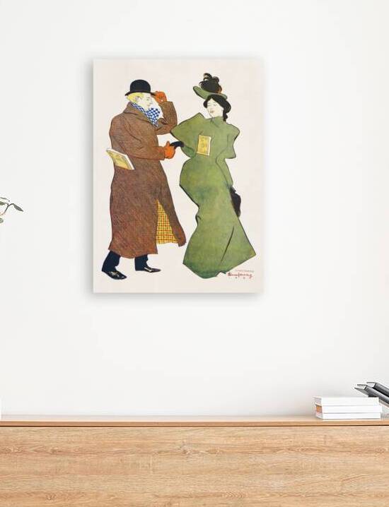 Man and woman shaking hands 1895 by Edward Penfield by IStockHistory com