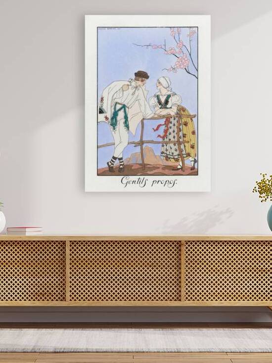 Gentils Propos 1922 fashion illustration  by George Barbier.  by IStockHistory com