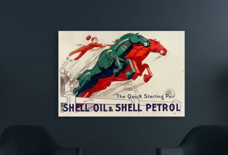 The Quick-starting pair Shell oil and Shell petrol 1930 by Jean dYlen Poster by IStockHistory com