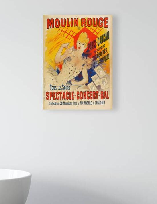 Moulin Rouge Paris-Cancan 1890 Poster by Jules Chéret by IStockHistory com