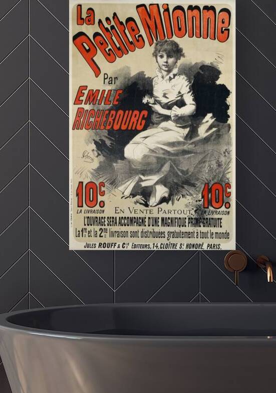 La Petite Mionne Par Emile Richebourg 1884 Poster by Jules Chéret by IStockHistory com