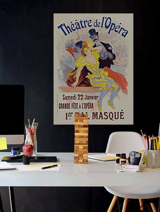 Poster For The 1er. Bal Masqué La Grande Fête À L’opéra 22 Janvier 1898 Poster by Jules Chéret by IStockHistory com