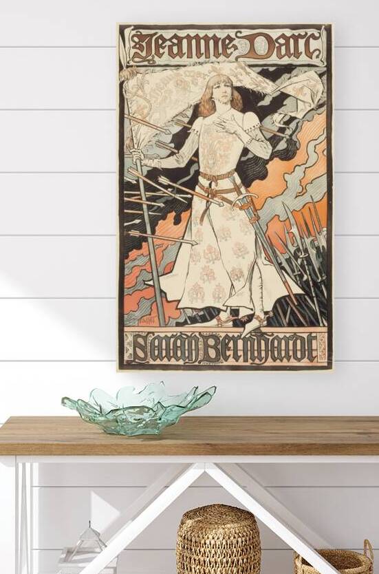 Jeanne d’Arc-Sarah Bernhardt 1889-1894 Poster by Eugène Samuel Grasset by IStockHistory com