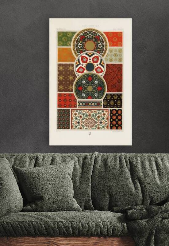Indo-Persian pattern. 1888 edition Lornement Polychrome by Albert Racine 1825–1893. by IStockHistory com