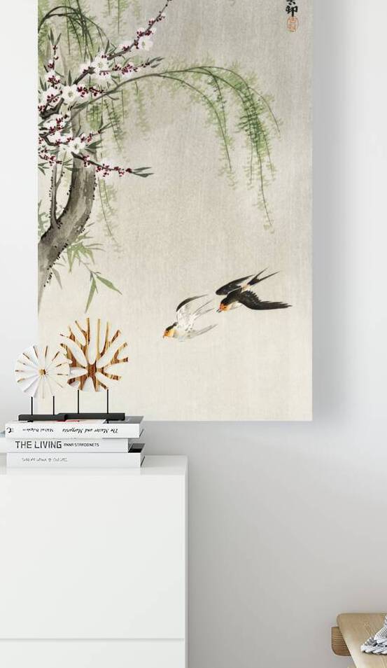 Swallows in flight 1900 - 1930 by Ohara Koson 1877-1945. by IStockHistory com
