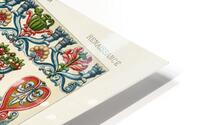 Renaissance pattern. 1888 edition Lornement Polychrome by Albert Racine 1825–1893. HD Metal print