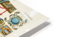 Renaissance pattern. 1888 edition Lornement Polychrome by Albert Racine 1825–1893. HD Metal print