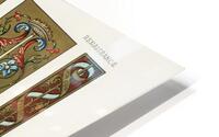 Renaissance pattern. 1888 edition Lornement Polychrome by Albert Racine 1825–1893. HD Metal print