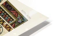 Middle-Ages pattern. 1888 edition Lornement Polychrome by Albert Racine 1825–1893. HD Metal print