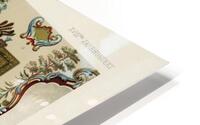 18th Century pattern. 1888 edition Lornement Polychrome by Albert Racine 1825–1893. HD Metal print