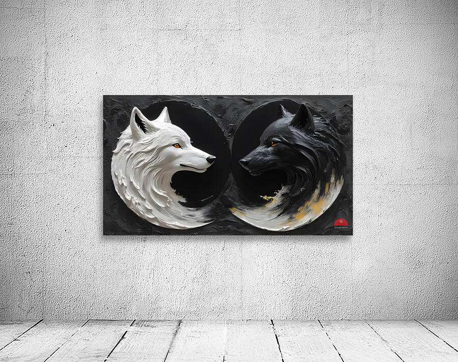 White Wolf Black Wolf By ISHISH Wall Preview