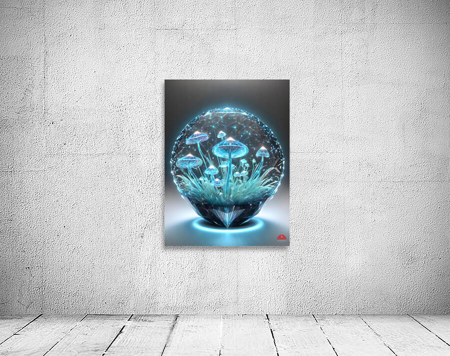  Glowing Crystal Mushrooms By ISHISH Wall Preview