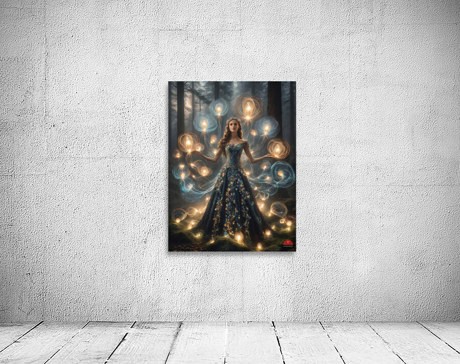 In a Mystical Forest Lady Essence Weaving With the Night By ISHISH Wall Preview