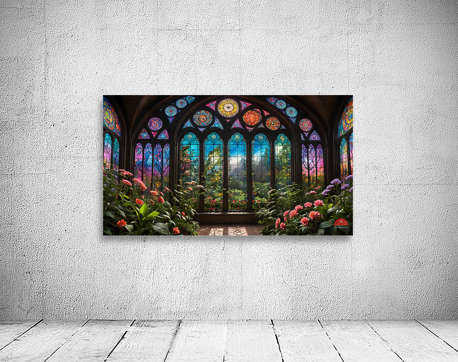 Trapezoidal Stained Glass Greenhouse BY ISHISH Wall Preview