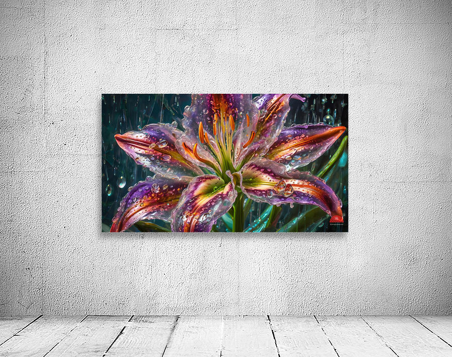 Majestic Glass Lily Flower By ISHISH Wall Preview