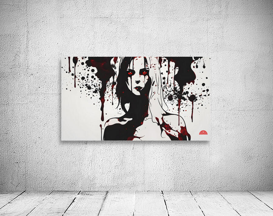 Blood Splashes Across Her Face By ISHISH Wall Preview