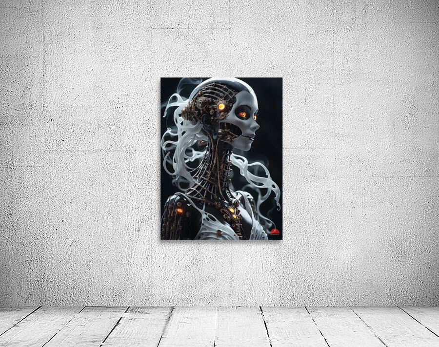 A Beautiful  Cyberpunk Nymph Ghost By ISHISH Wall Preview