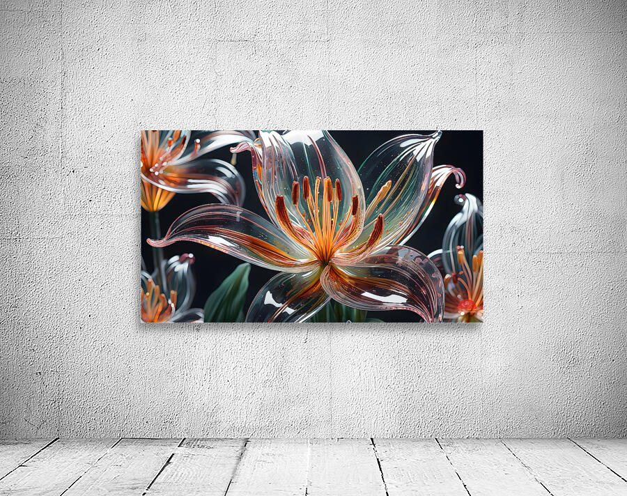 Transparent Majestic Glass Lily Flower By ISHISH Wall Preview