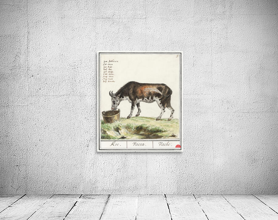 Cow in vintage style Wall Preview